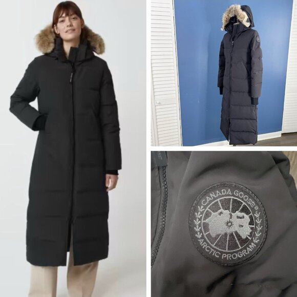 Canada Goose Mystique Parka Black Label Down Coat Real FUR Black Size XXS - Picture 1 of 12